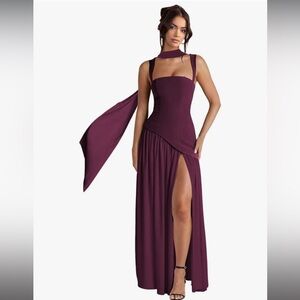 Dessiny Women’s Drop Waist Dress DE409 in Plum